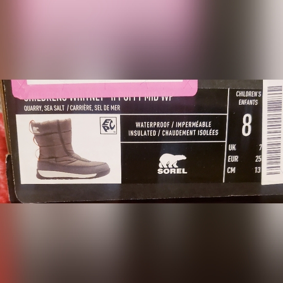 Sorel Children's Whitney II Plus Puffy WP Boots Girl or Boy Size 8 - Picture 5 of 5